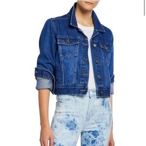 Paige Denim Button Front Jean Jacket Cropped Small